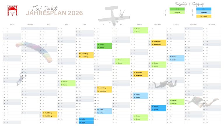 FSV Zerbst Jahresplan 2026